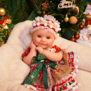 18.5-inch full-body silicone reborn baby boy Loulou 1:1 lifelike silicone baby washable newborn dolls