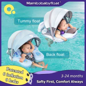 Mambobaby Float VIP 4 Dropshipping Non-Inflatable Baby Float with Canopy Waist Swimming Chest Floater Spa Buoy Trainer Supplier